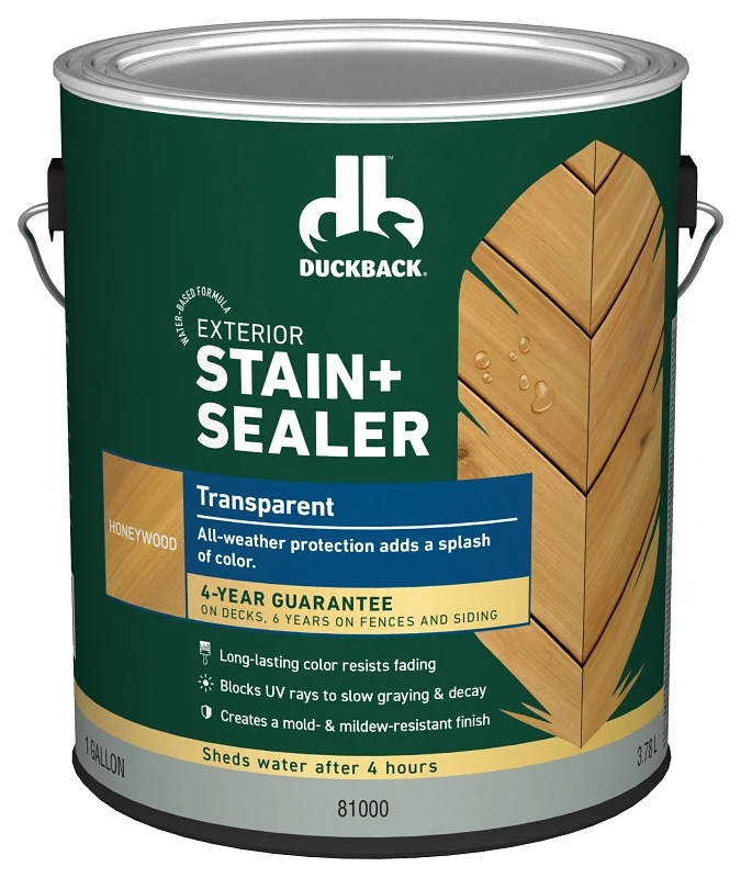 Exterior Transparent Stain and Sealer in Honeywood, 1 Gallon