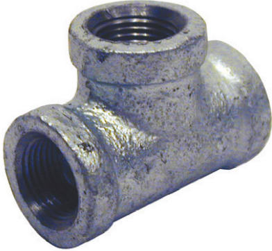 One Eighth Inch Galvanized Steel Pipe Tee Fitting