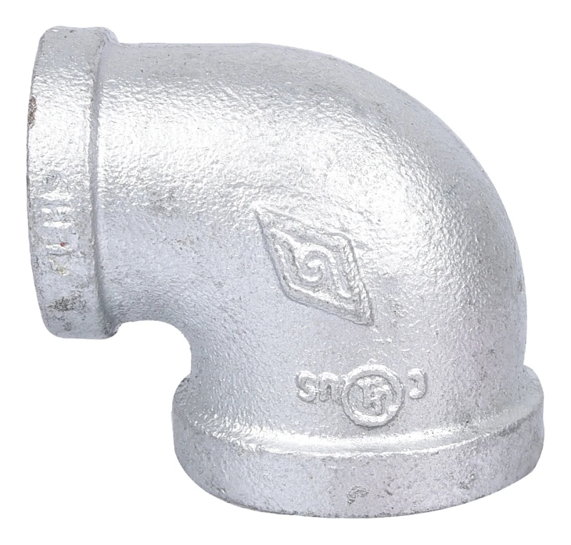 Galvanized 90 Degree Reducing Elbow 1 Inch X 3/4 Inch Female Npt Threads