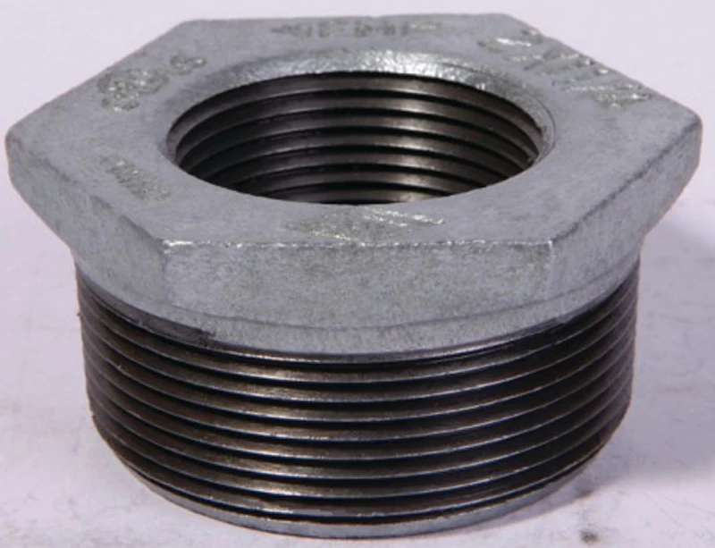 Galvanized Malleable Hex Bushing 1/2 Inch X 3/8 Inch - Model 35-1/2x3/8g