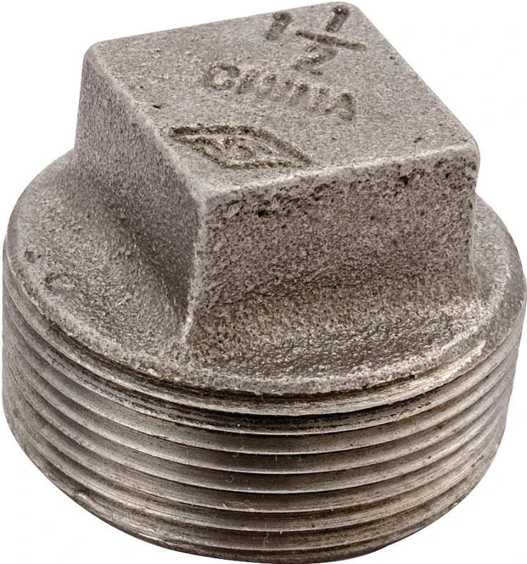 3/8 Inch Black Malleable Screwed Plug, Model 31-3/8b For Steam And Water