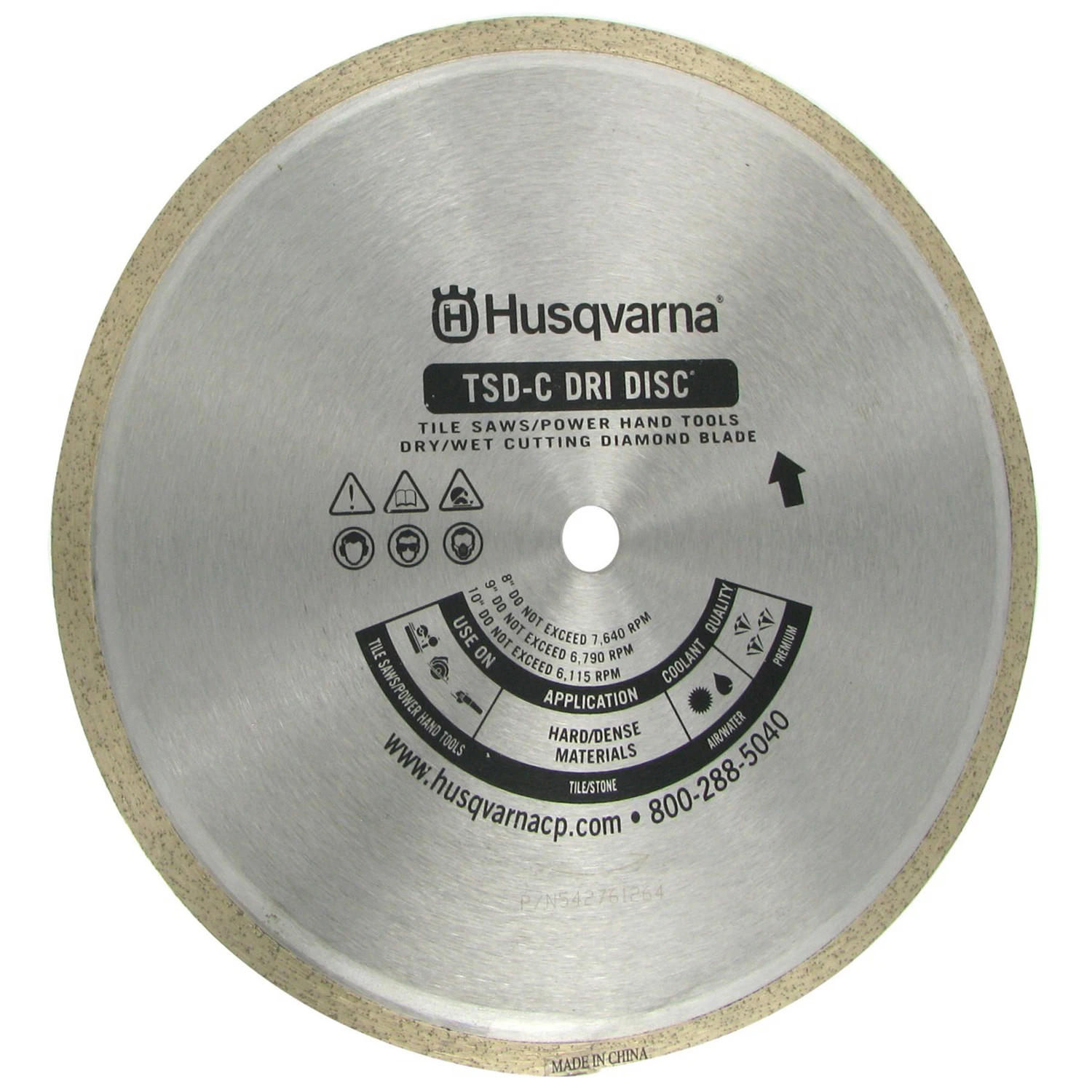 TSD-C Continuous Rim Tile Circular Saw Blade, 10 In.