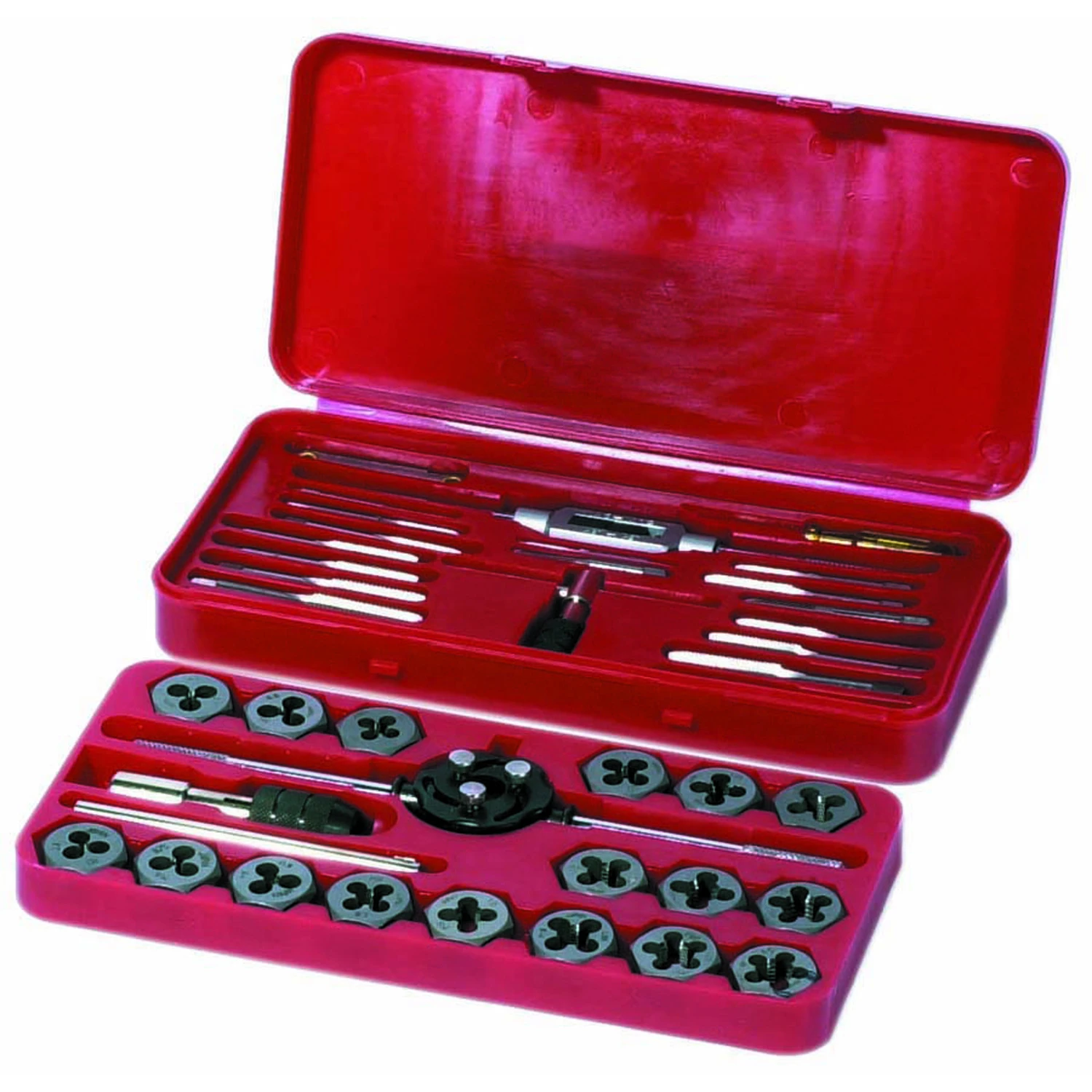 41-Piece Metric Tap and Hex Die Set with Comprehensive Thread Cutting Tools