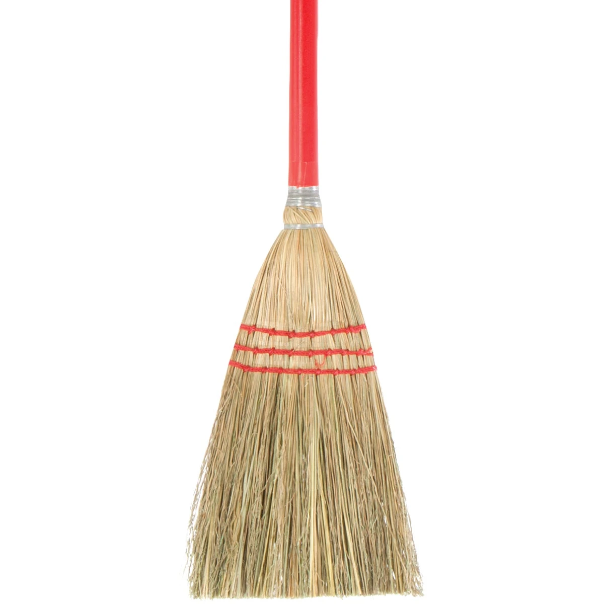 12 In. W. X 39 In. L. Painted Wood Handle Lobby Corn Broom