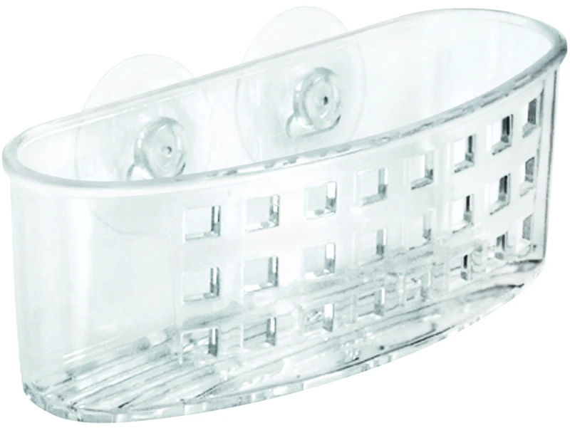 Sinkworks Clear Suction Scrubber & Sponge Holder - 6.5 In. X 2.5 In. X 2.5 In.