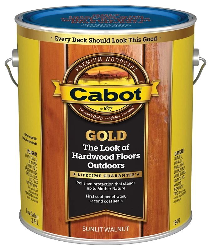 Gold Low Voc Exterior Stain, Sunlit Walnut, 1 Gallon - Ultimate Protection