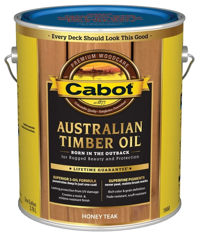 Australian Timber Oil Water Reducible Translucent Exterior Oil Finish, Honey Teak, 1 Gallon