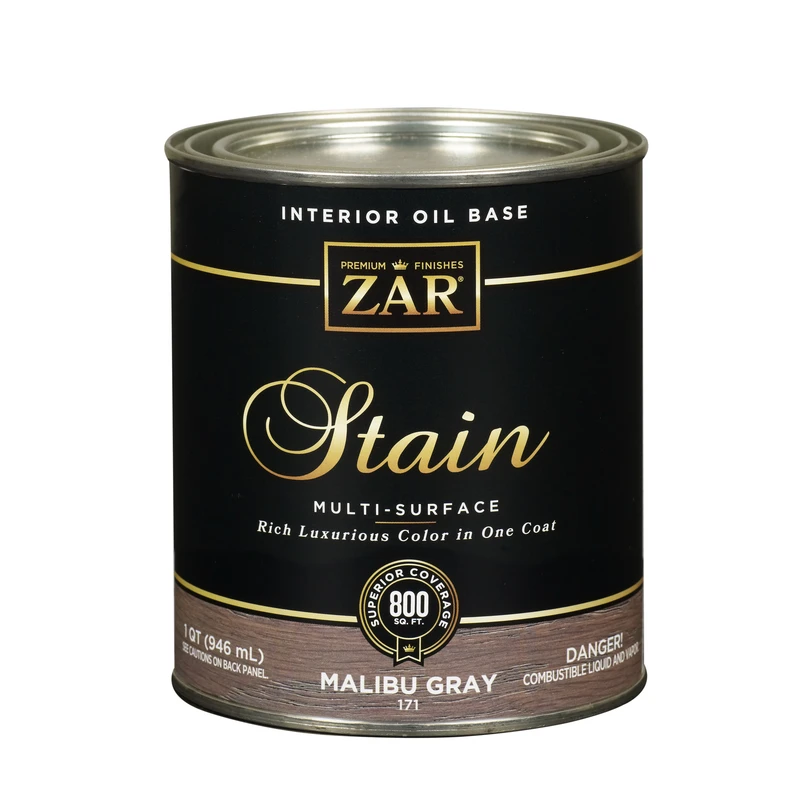 Oil-based Wood Stain, Malibu Gray, 1 Quart - Interior Stain For All Wood Types
