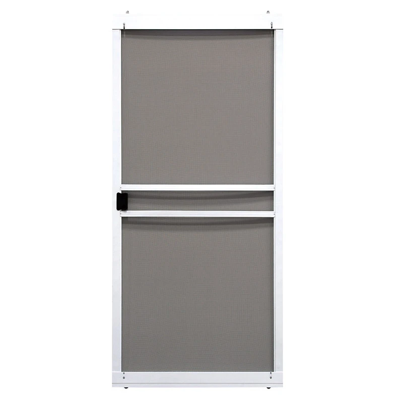 36 In. White Steel Adjustable Sliding Patio Screen Door