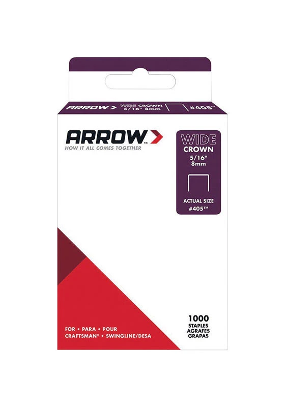 Arrow Fastener 5/16 in. L x 5/16 in. W Wide Crown Light Duty Staples 1000 pk