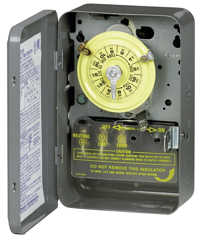 T101d89 125v 40a 4000w Spst 24 Hour Mechanical Timer