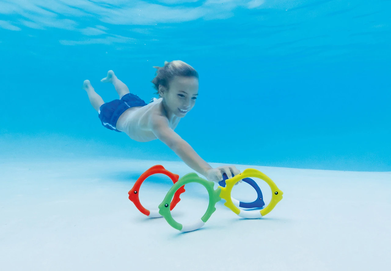 Intex Assorted Plastic Fish Ring Pool Diving Toy