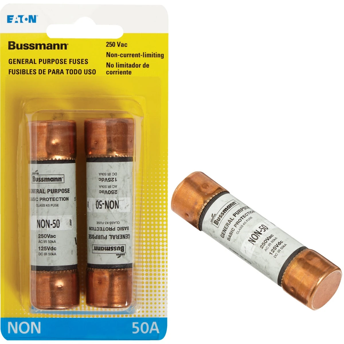 50-Amp Type NON Cartridge Fuse, 2-Pk.