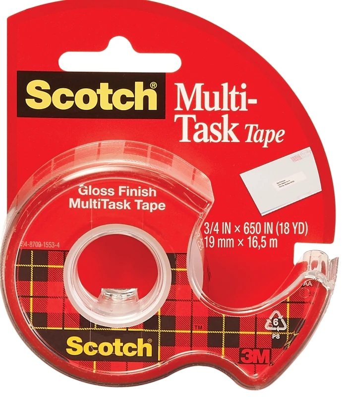 Household Clear Tape, 0.75 Inch by 650 Inches, Durable and Multipurpose