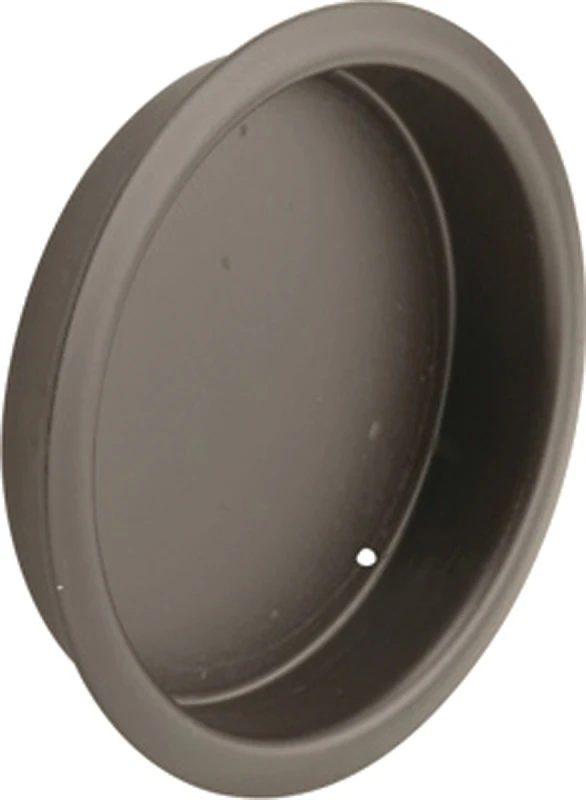 Sliding Closet Door Finger Pull, Classic Bronze, 2-1/8 in Round, 2-Pk.
