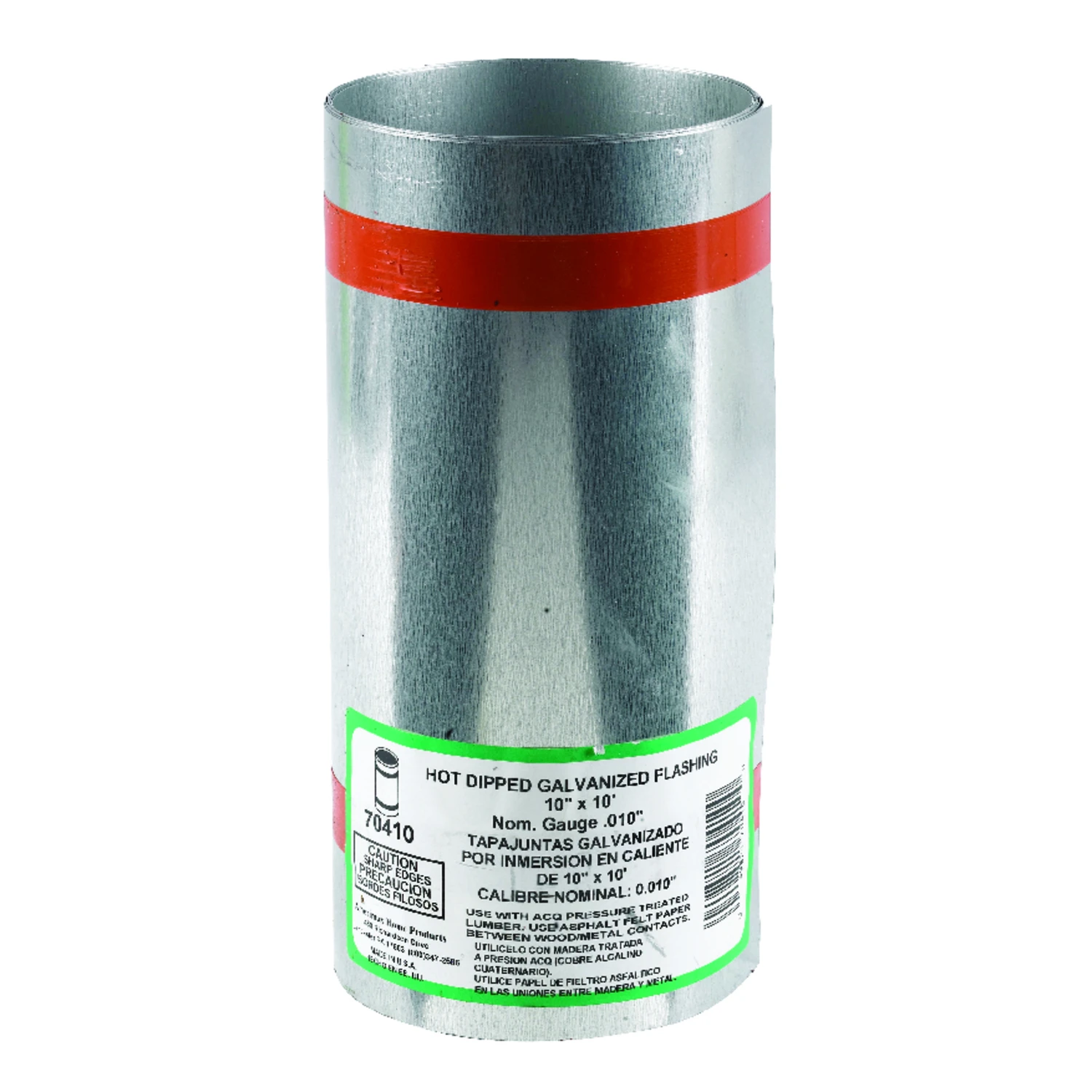 10 In. X 10 Ft. Galvanized Steel Roll Valley Flashing - Rust Resistant