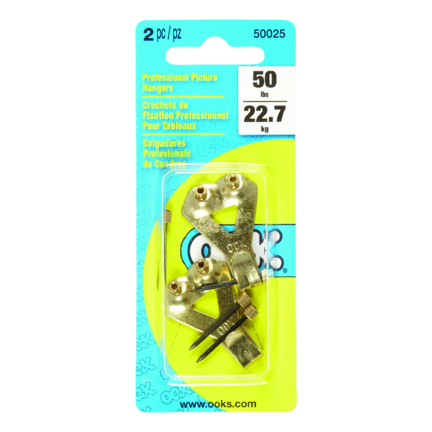 Pro-Series Picture Hangers, 50-Lb. Load, 3-Pk.