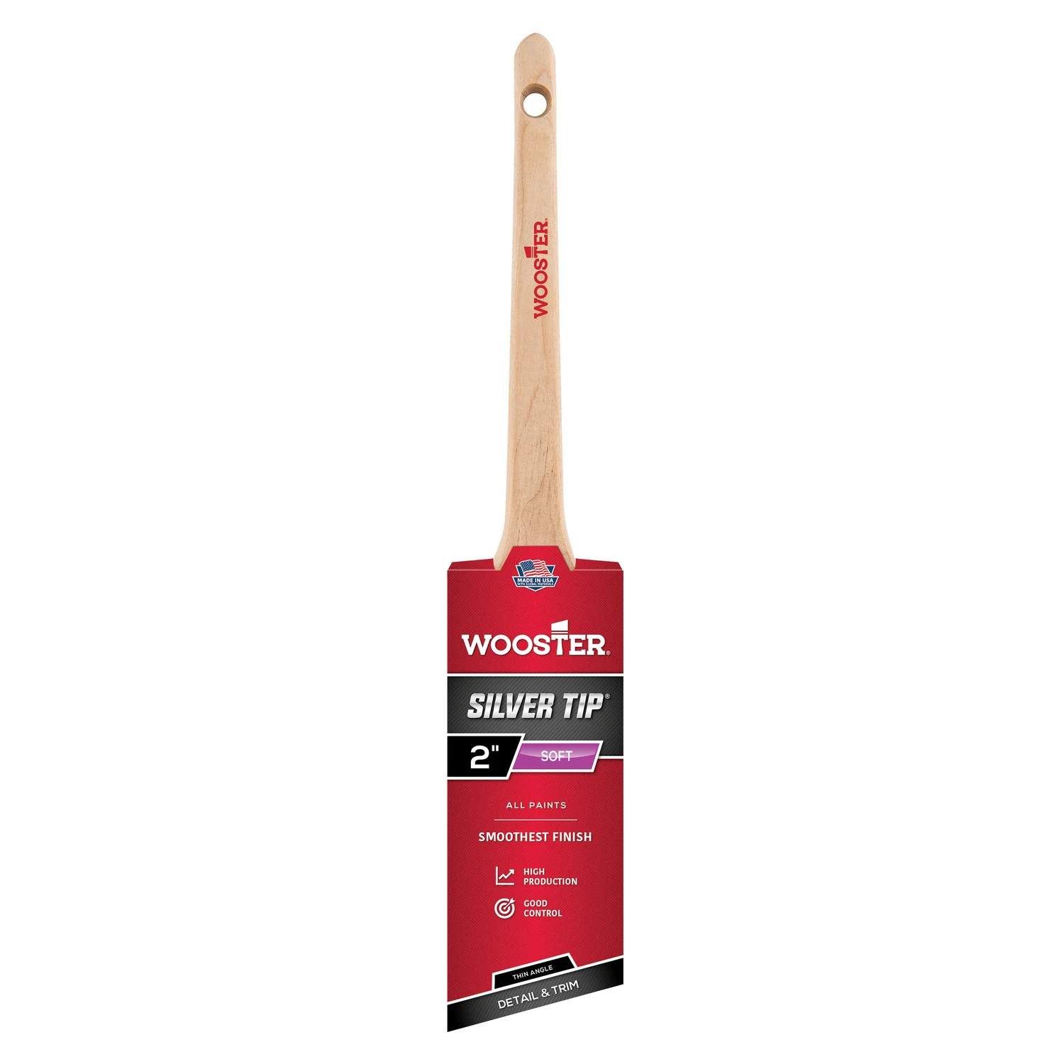 Silver Tip 2 In. Thin Angle Sash Paint Brush - Model 5224-2
