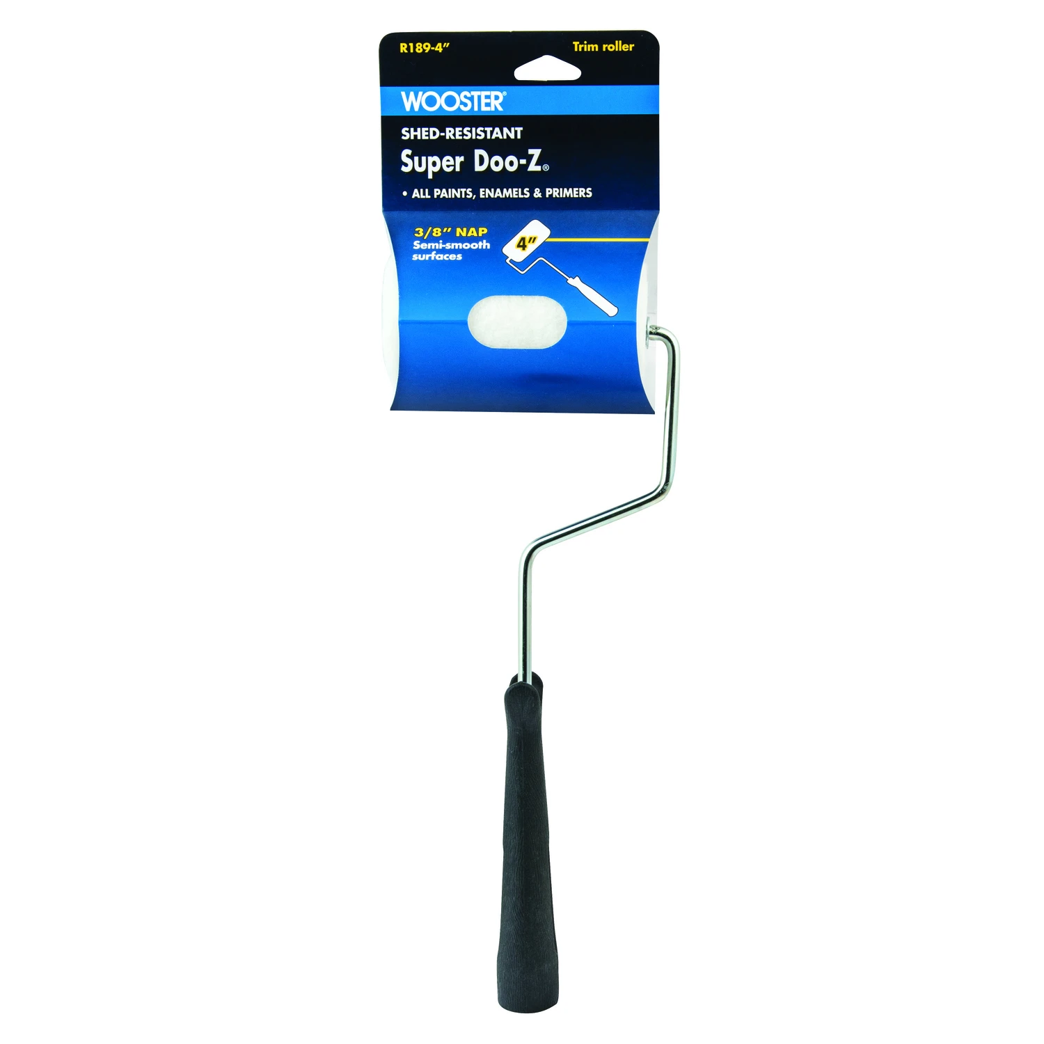 Super Doo-z 4 In. Woven Paint Roller Cover & Frame With Threaded End