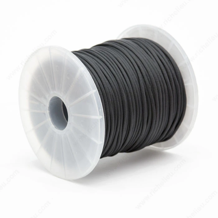Military Grade 550 Paracord Black 5/32 Inch Diameter by 400 Feet Length