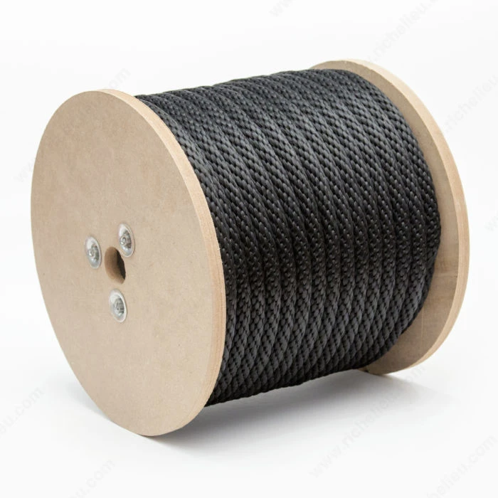 Polypropylene Rope, Solid Braid, Black, 5/8 In. x 200 Ft.