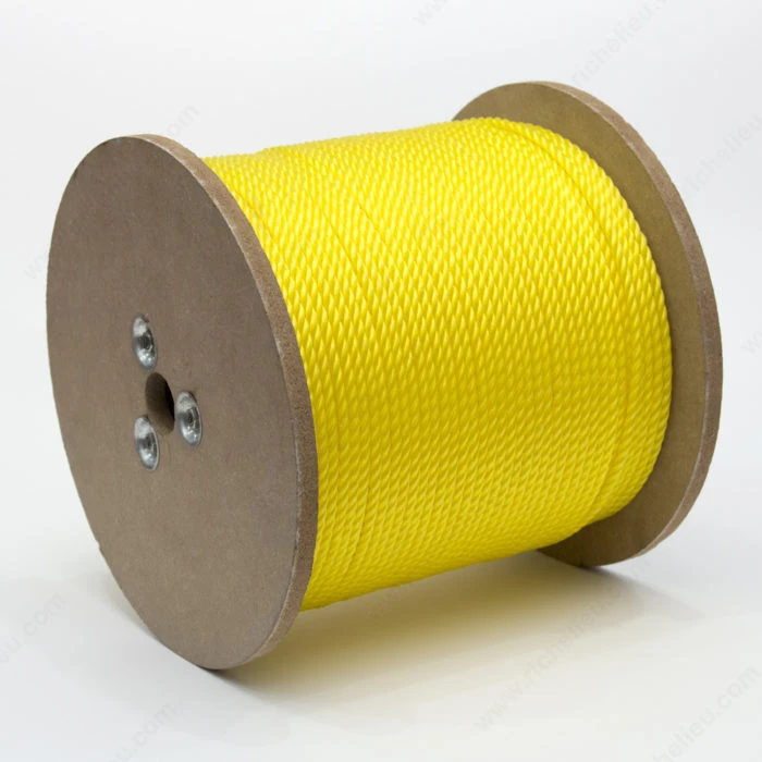 Polypropylene Rope, Twisted, Yellow, 1/4 In. x 1200 Ft.