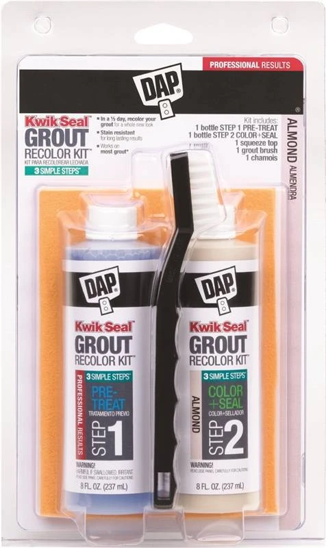 Kwik Seal Grout Recolor Kit, Almond - Model 00636, 8 Ounces