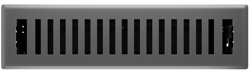 Signature Series Floor Register, Gray Granite Montezuma, Steel, 2-1/4 x 12 In.