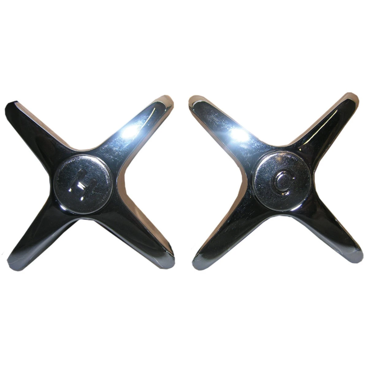Cross Faucet Handles, Chrome, Pr.