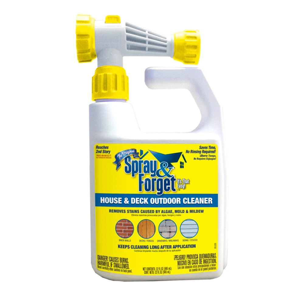 House & Deck Outdoor Cleaner, Hose End RTU, 32-oz.