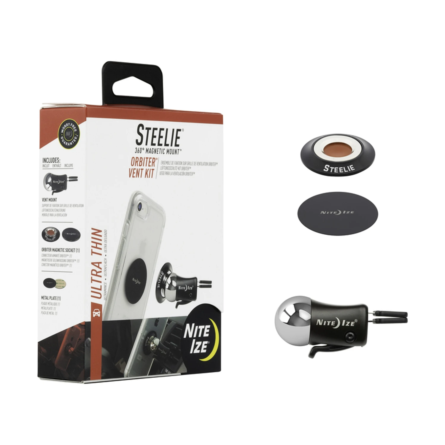 Steelie Orbiter Black Ultra Strong Cell Phone Car Vent Mount Kit