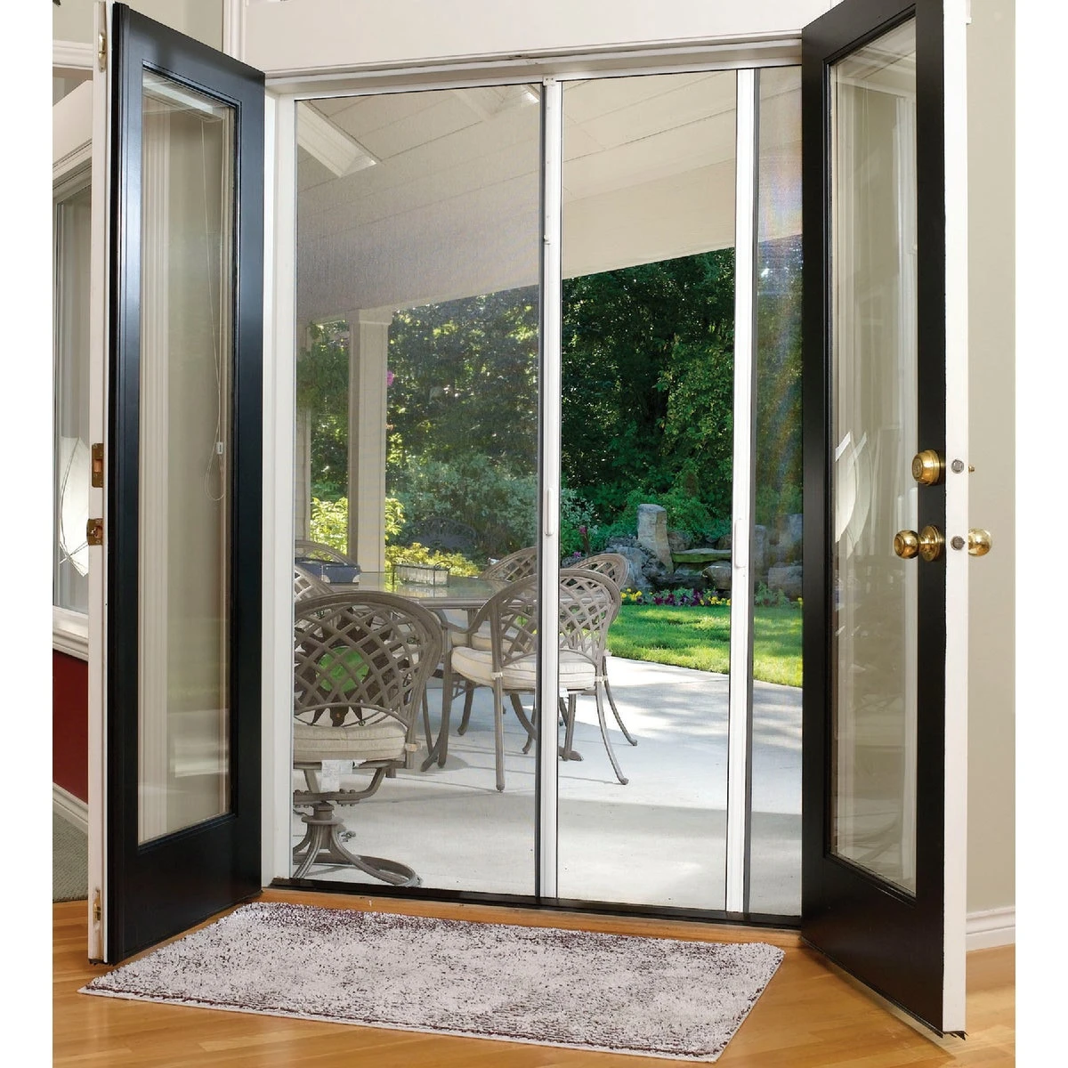 Escape 200 Double Retractable Screen Door, Fits 84 by 79 to 81 Inches