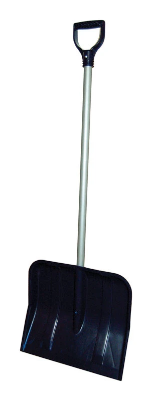 18 In. Poly Snow Shovel With 35 In. Steel Handle - Durable And Lightweight