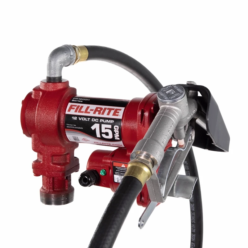12v Dc Cast Iron Fuel Transfer Pump 15 Gpm With Manual Nozzle