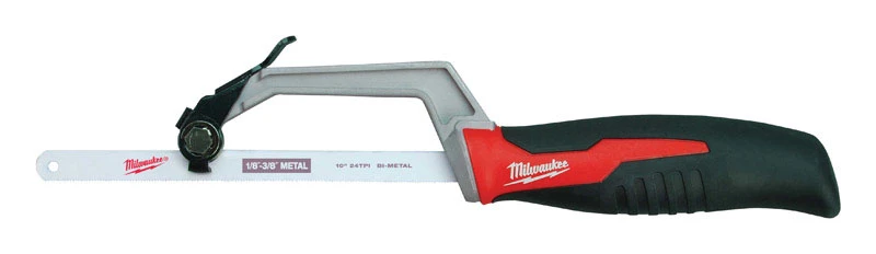 10 In. Compact Bi-metal Hacksaw With Rubber Grip