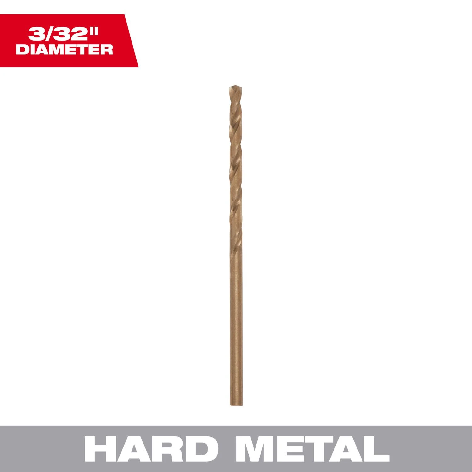 Red Helix 3/32 In. Cobalt Drill Bit - 2.68 In. Length, 135 Degree Tip