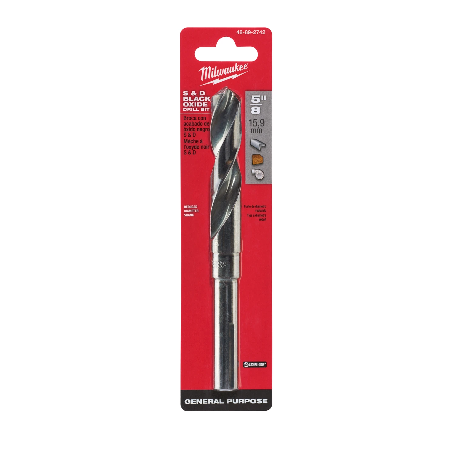 5/8 In. Black Oxide Silver & Deming Drill Bit - 6 In. Length