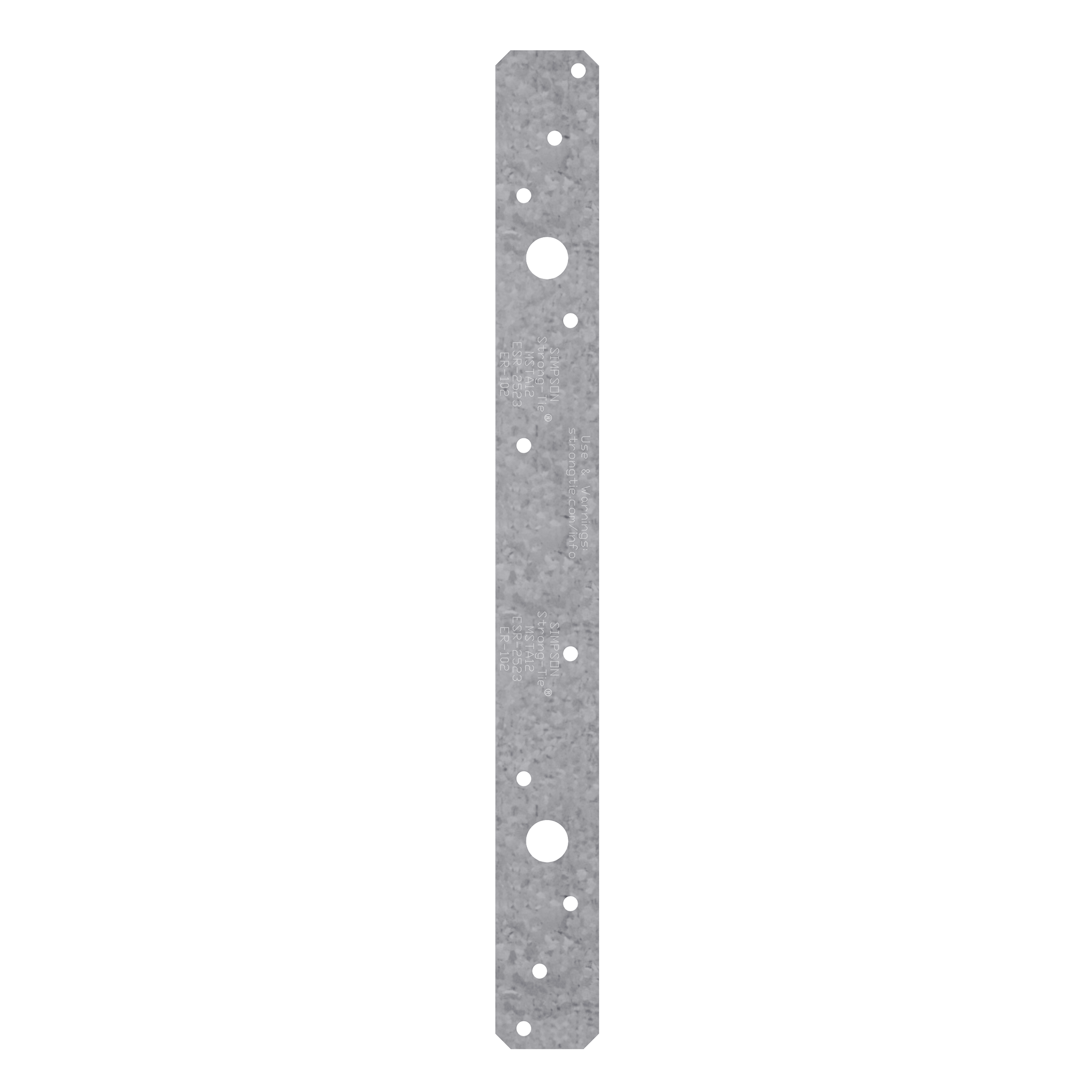 Strap Tie, Medium-Duty, 18 Gauge Steel, 12 In.