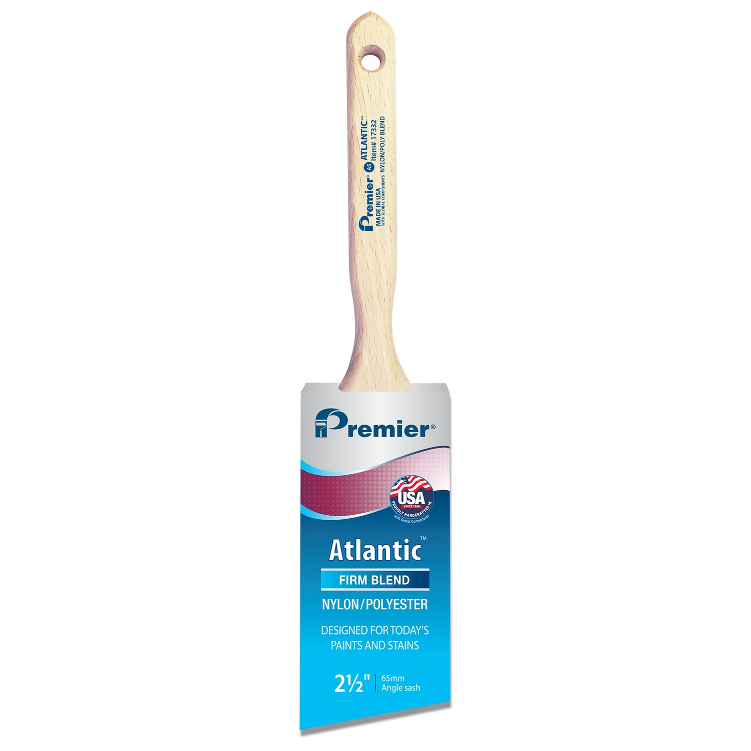 2.5-Inch Paint Brush with Firm Nylon and Polyester Bristles for Smooth Application