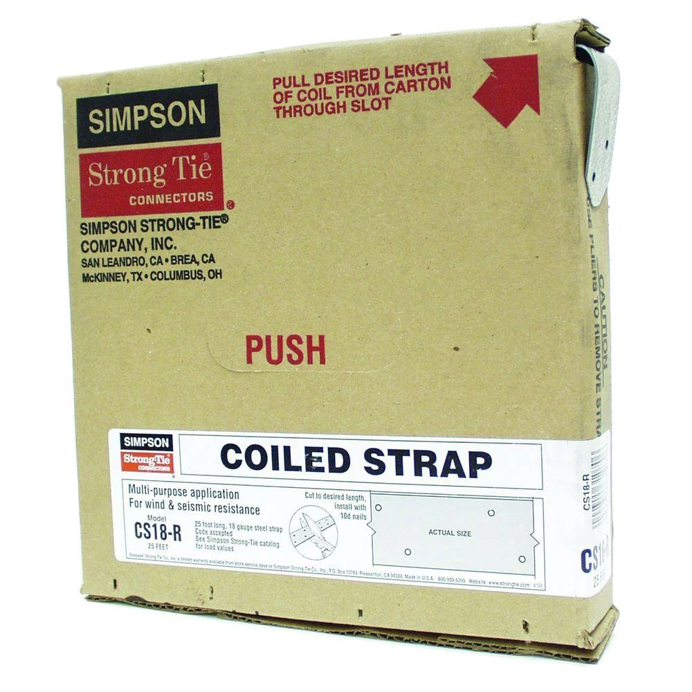 Cs18-r Utility Strap, 18 Gauge, 1-1/4-inch X 25-feet