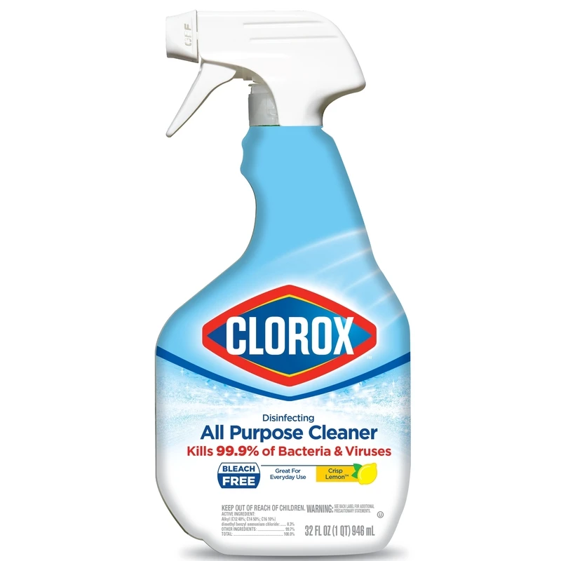 32 Oz. Crisp Lemon All Purpose Disinfectant Cleaner, Bleach Free, Model 60044