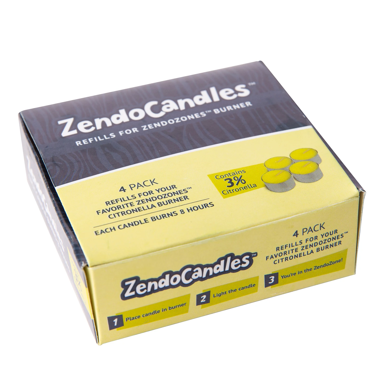 Citronella Candles for ZendoZones Burners, 4-Pk.