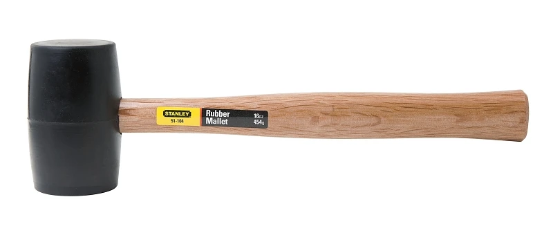 51-104 16 Ounce Rubber Mallet With Hardwood Handle