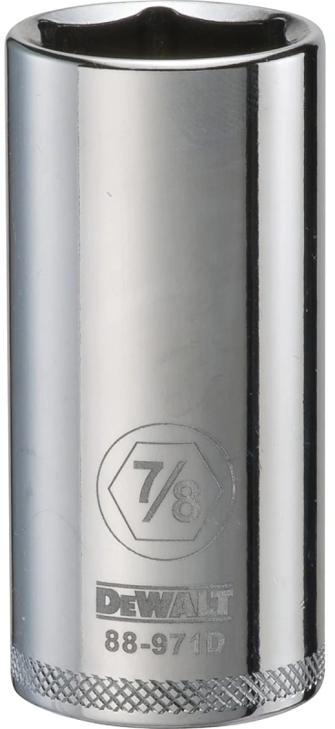 7/8 Inch Deep SAE Socket, 6-Point, 3/8 Inch Drive