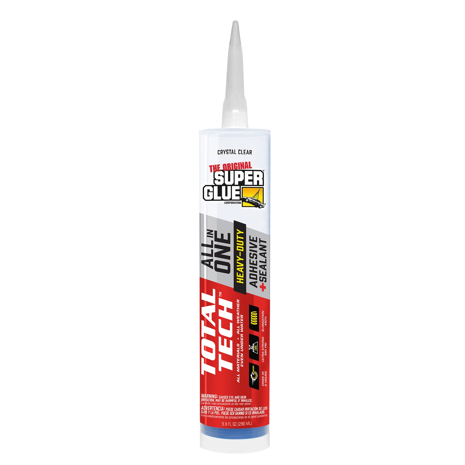 Super Glue Total Tech Clear Adhesive and Sealant Cartridge 9.8 Ounce