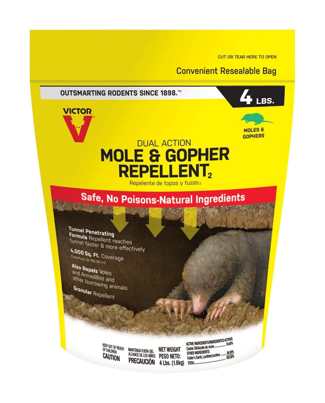 4 Lb. Granular Mole & Gopher Repellent - Dual Action Formula