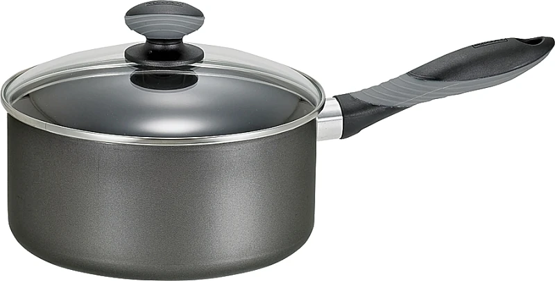 Get-A-Grip Black Aluminum Sauce Pan, 2 Quart Capacity