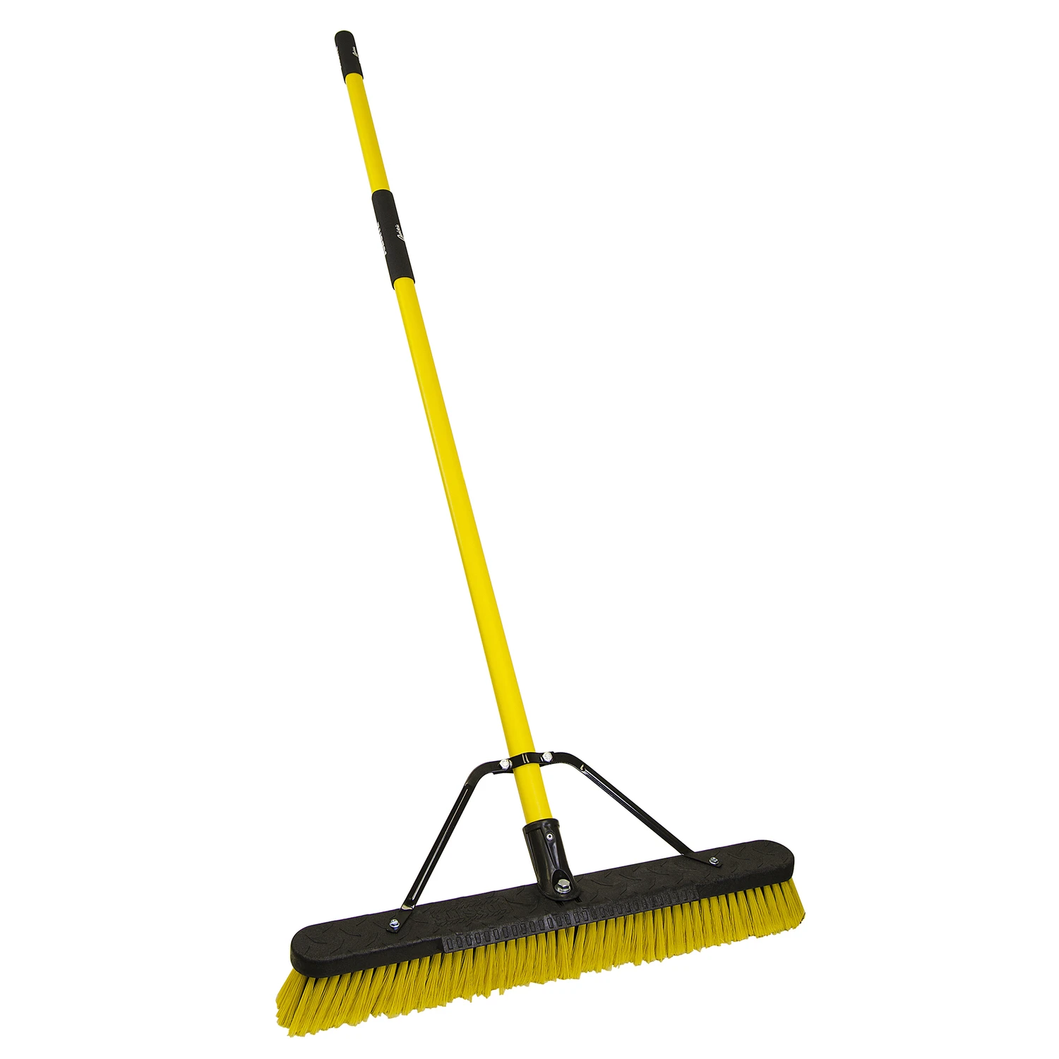 Jobsite 24 In. Multi-surface Fiberglass Push Broom With Scraper