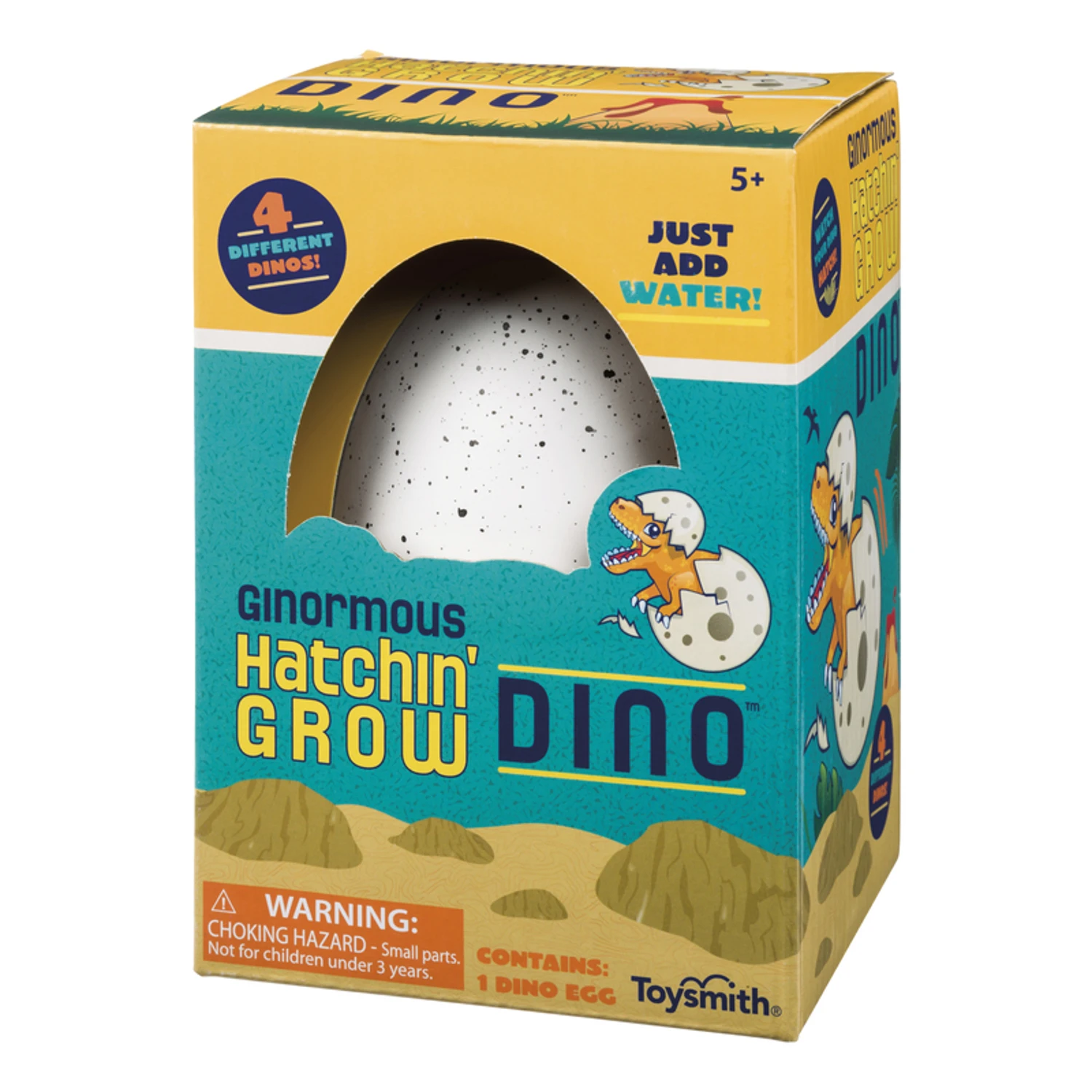 Ginormous Hatchin' Grow Dino Egg Toy - Assorted Colors, 4 Inch