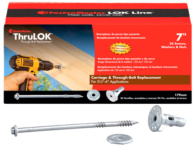 FastenMaster ThruLok No. 14 X 7 in. L Hex Galvanized Coarse Wood Screws 24 pk